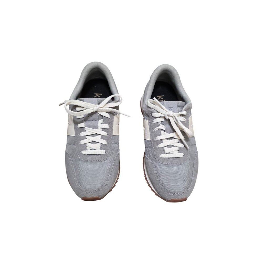 Kizik Milan Unisex Grey & White Sneakers Size M7/W9 Suede